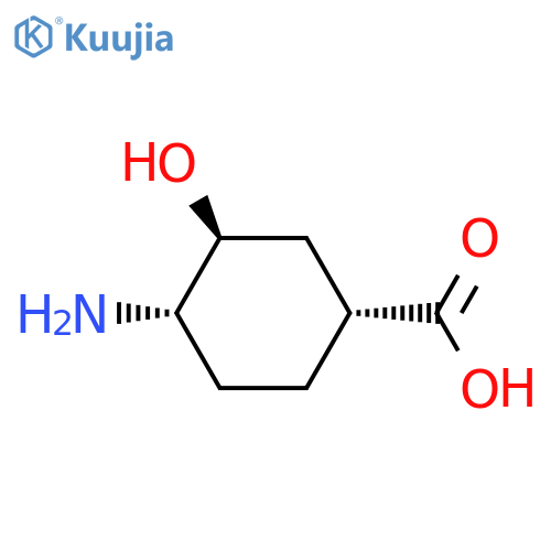 rac-(1R,3S,4S)-4-amino-3-hydroxycyclohexane-1-carboxylic acid structure
