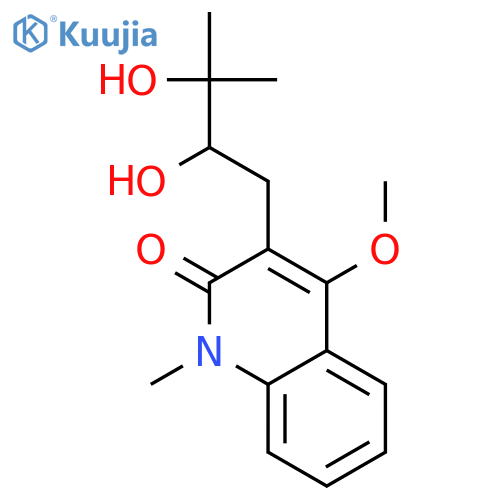 2(1H)-Quinolinone,3-[(2R)-2,3-dihydroxy-3-methylbutyl]-4-methoxy-1-methyl- structure