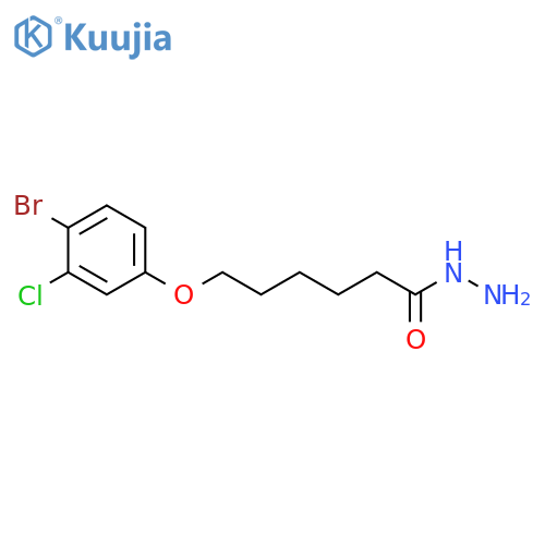 Hexanoic acid, 6-(4-bromo-3-chlorophenoxy)-, hydrazide structure