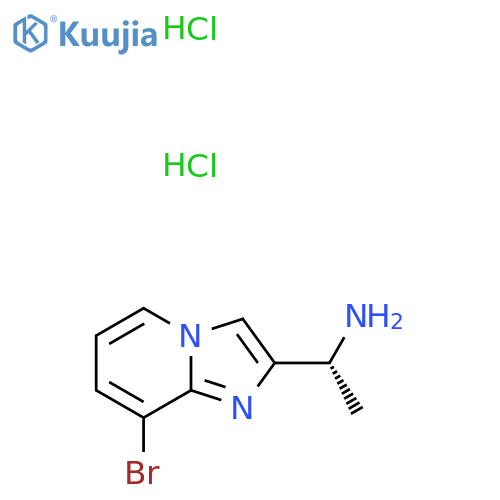(1R)-1-{8-bromoimidazo[1,2-a]pyridin-2-yl}ethan-1-amine dihydrochloride structure