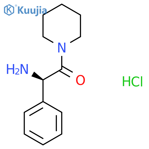 (2R)-2-amino-2-phenyl-1-(piperidin-1-yl)ethan-1-one hydrochloride structure