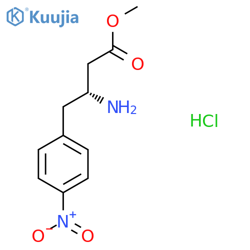 methyl (3R)-3-amino-4-(4-nitrophenyl)butanoate hydrochloride structure