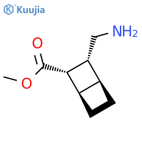 methyl (1R,2S,3R,4S)-3-(aminomethyl)bicyclo[2.2.0]hexane-2-carboxylate structure