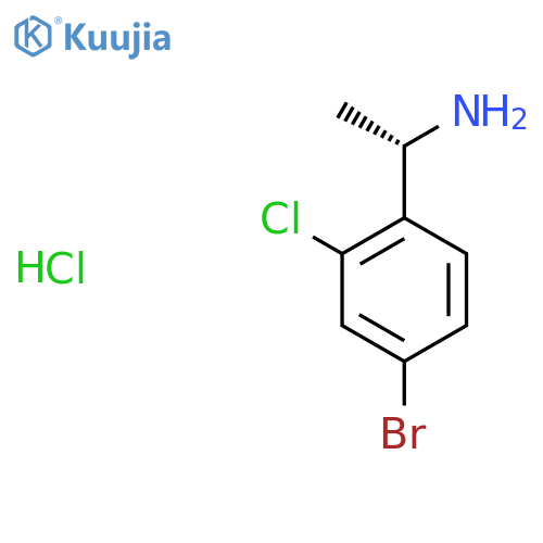 (1S)-1-(4-bromo-2-chlorophenyl)ethan-1-amine hydrochloride structure