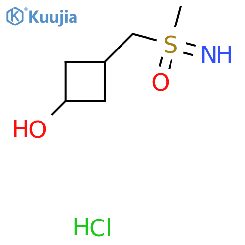 Imino(methyl){[(1r,3r)-3-hydroxycyclobutyl]methyl}-lambda6-sulfanone hydrochloride structure
