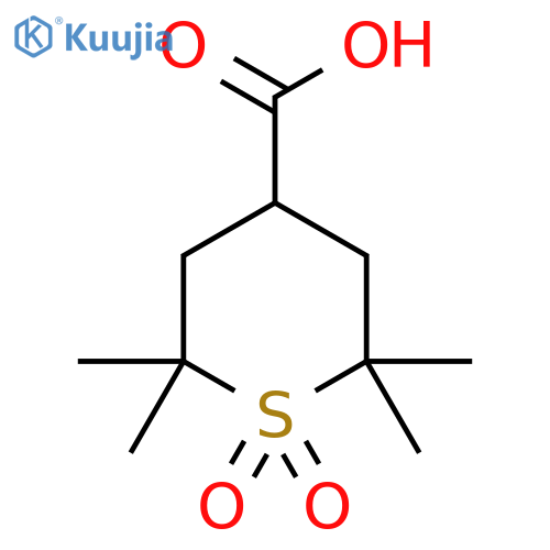2,2,6,6-Tetramethyl-1,1-dioxo-1lambda6-thiane-4-carboxylic acid structure