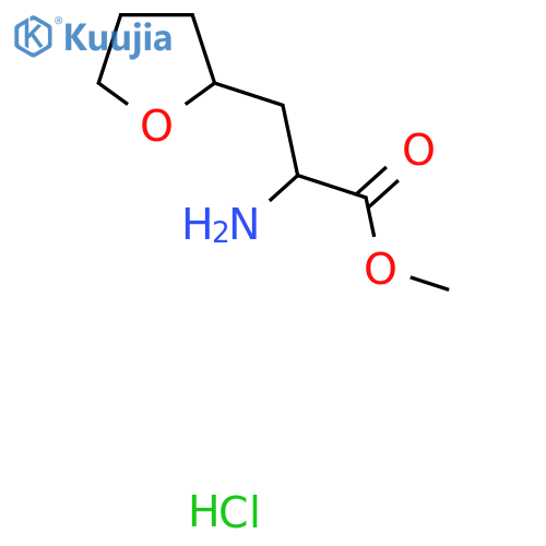 Methyl 2-amino-3-(oxolan-2-yl)propanoate hydrochloride structure