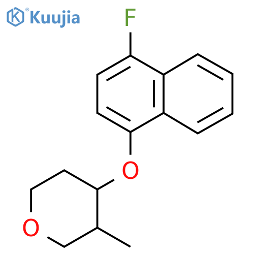 4-[(4-Fluoronaphthalen-1-yl)oxy]-3-methyloxane structure