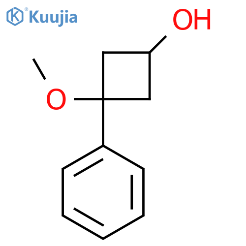 3-methoxy-3-phenylcyclobutan-1-ol structure