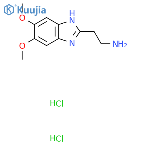 2-(5,6-dimethoxy-1H-1,3-benzodiazol-2-yl)ethan-1-amine dihydrochloride structure