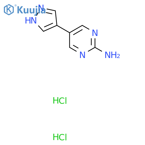 5-(1H-pyrazol-4-yl)pyrimidin-2-amine dihydrochloride structure