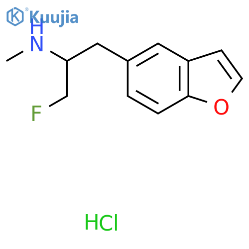[1-(1-Benzofuran-5-yl)-3-fluoropropan-2-yl](methyl)amine hydrochloride structure