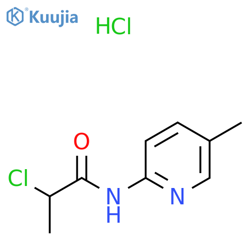 2-chloro-N-(5-methylpyridin-2-yl)propanamide hydrochloride structure