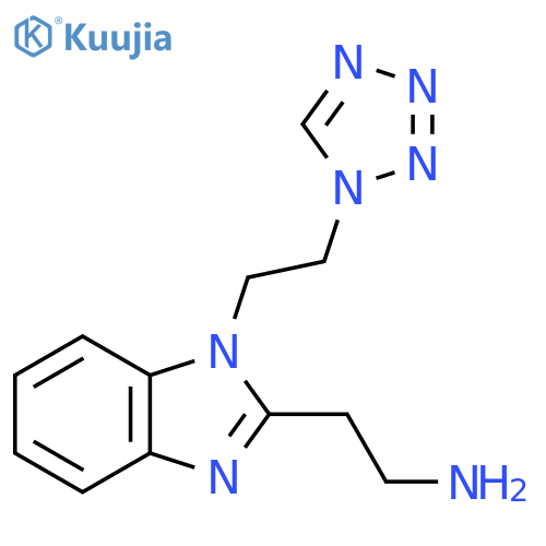 2-{1-2-(1H-1,2,3,4-tetrazol-1-yl)ethyl-1H-1,3-benzodiazol-2-yl}ethan-1-amine structure