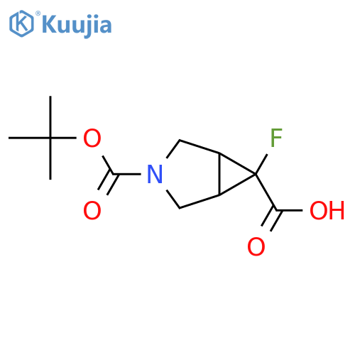 3-(tert-butoxy)carbonyl-6-fluoro-3-azabicyclo3.1.0hexane-6-carboxylic acid structure