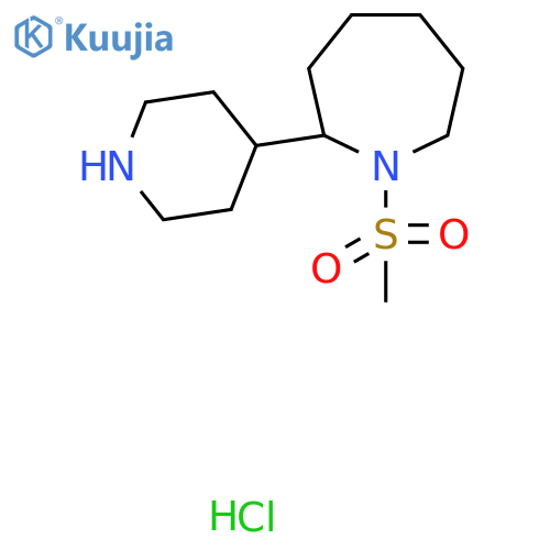 1-Methanesulfonyl-2-(piperidin-4-yl)azepane hydrochloride structure