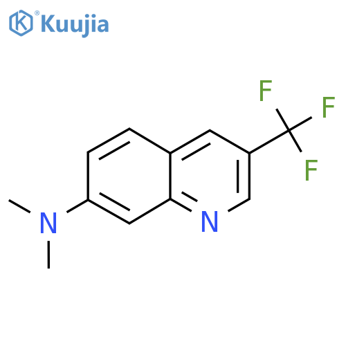 N,N-dimethyl-3-(trifluoromethyl)quinolin-7-amine structure