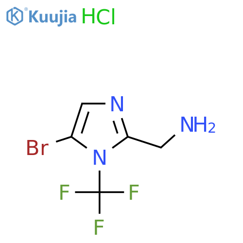 1-[5-bromo-1-(trifluoromethyl)-1H-imidazol-2-yl]methanamine hydrochloride structure