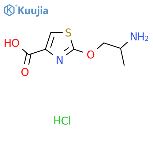 2-(2-Aminopropoxy)-1,3-thiazole-4-carboxylic acid hydrochloride structure