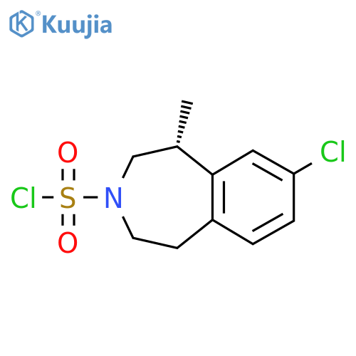 (1R)-8-chloro-1-methyl-2,3,4,5-tetrahydro-1H-3-benzazepine-3-sulfonyl chloride structure