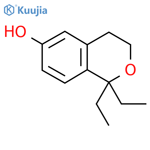 1,1-diethyl-3,4-dihydro-1H-2-benzopyran-6-ol structure