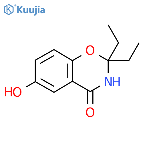 2,2-diethyl-6-hydroxy-3,4-dihydro-2H-1,3-benzoxazin-4-one structure