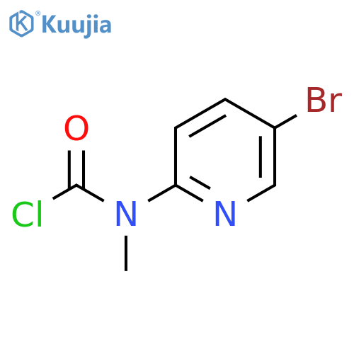 N-(5-bromopyridin-2-yl)-N-methylcarbamoyl chloride structure