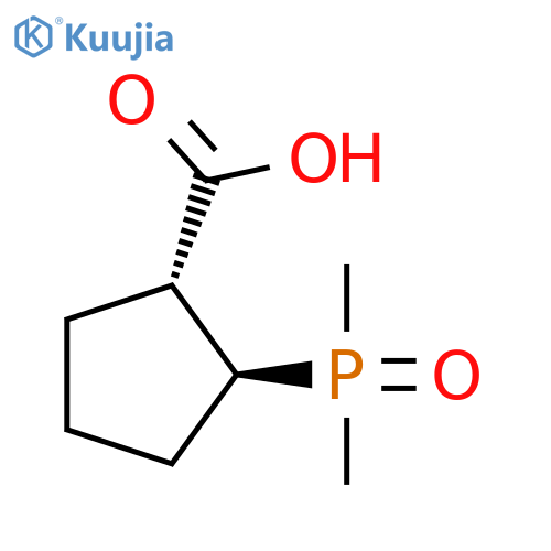 rac-(1R,2S)-2-(dimethylphosphoryl)cyclopentane-1-carboxylic acid, trans structure