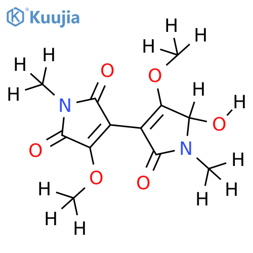 (-)-2-hydroxy-3,3'-dimethoxy-1,1'-dimethyl-4,4'-bipyrrole-5,2',5'-(2H)-trione structure