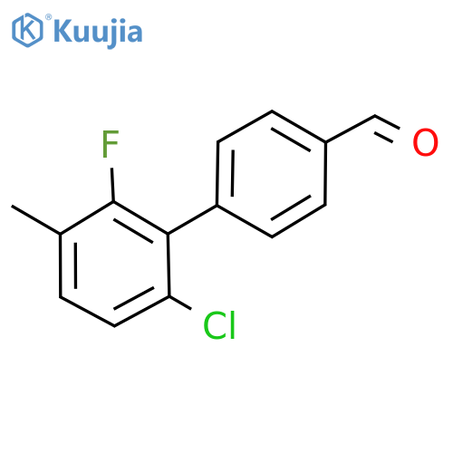 6'-Chloro-2'-fluoro-3'-methyl-[1,1'-biphenyl]-4-carbaldehyde structure