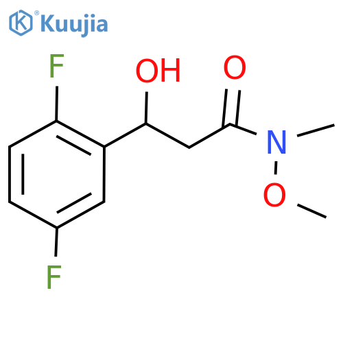 3-(2,5-Difluorophenyl)-3-hydroxy-N-methoxy-N-methylpropanamide structure