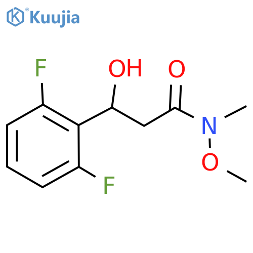 3-(2,6-Difluorophenyl)-3-hydroxy-N-methoxy-N-methylpropanamide structure