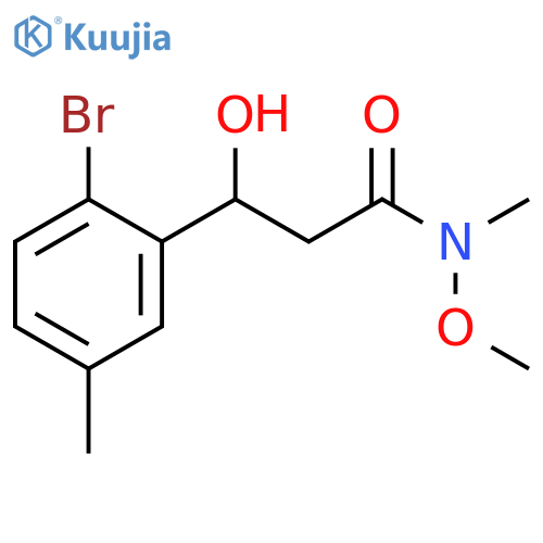 3-(2-Bromo-5-methylphenyl)-3-hydroxy-N-methoxy-N-methylpropanamide structure