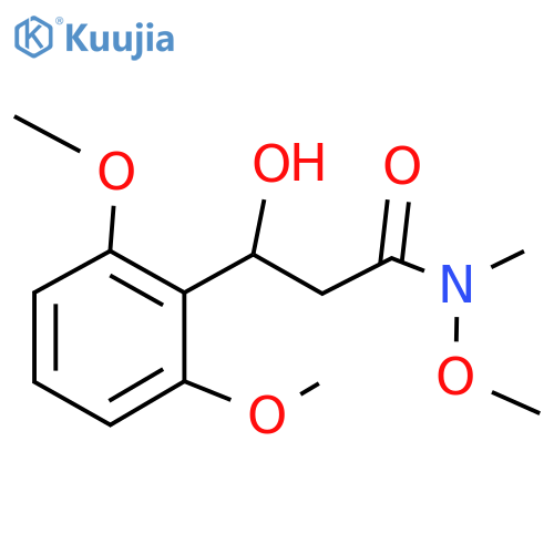 3-(2,6-Dimethoxyphenyl)-3-hydroxy-N-methoxy-N-methylpropanamide structure