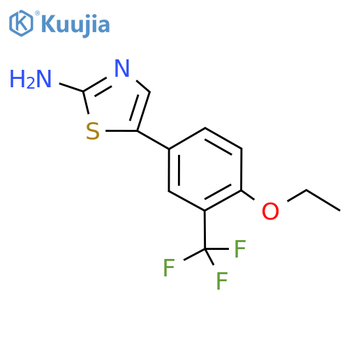 5-(4-ethoxy-3-(trifluoromethyl)phenyl)thiazol-2-amine structure
