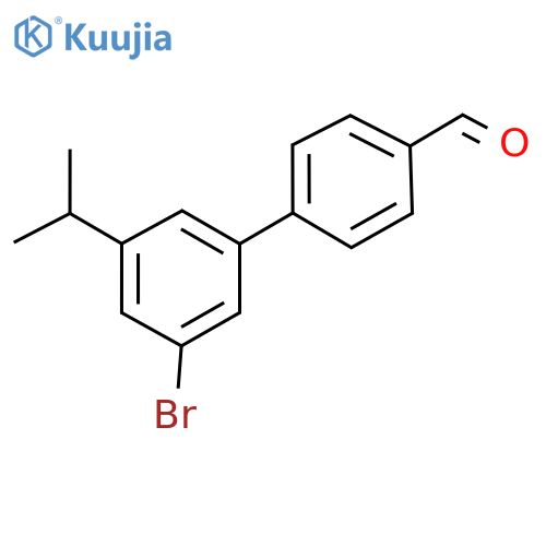 3'-Bromo-5'-isopropyl-[1,1'-biphenyl]-4-carbaldehyde structure