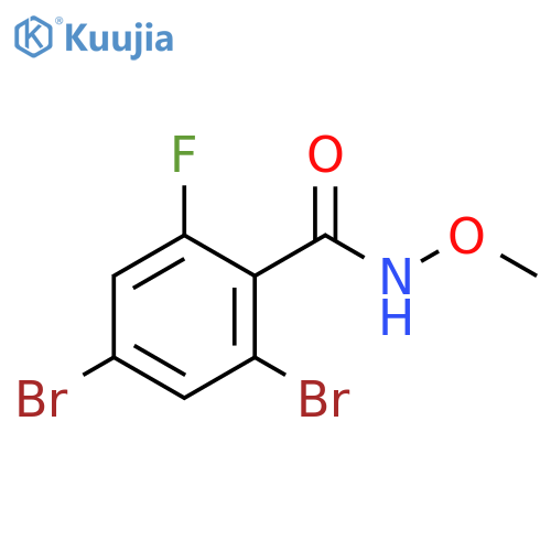 2,4-Dibromo-6-fluoro-N-methoxybenzamide structure