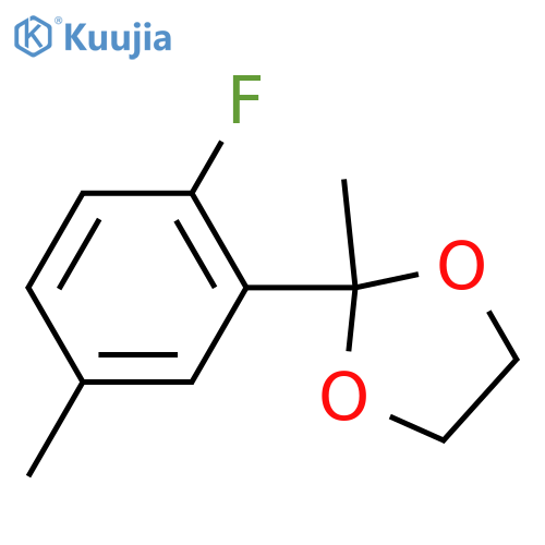 2-(2-Fluoro-5-methylphenyl)-2-methyl-1,3-dioxolane structure