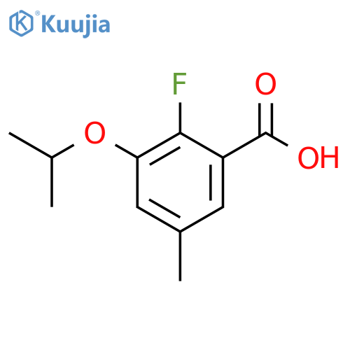 2-Fluoro-3-isopropoxy-5-methylbenzoic acid structure