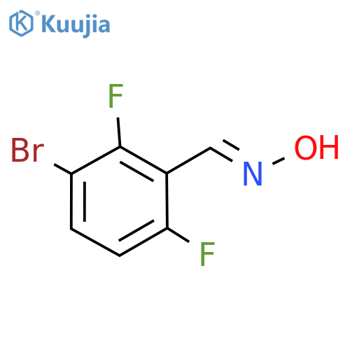 (E)-3-bromo-2,6-difluorobenzaldehyde oxime structure