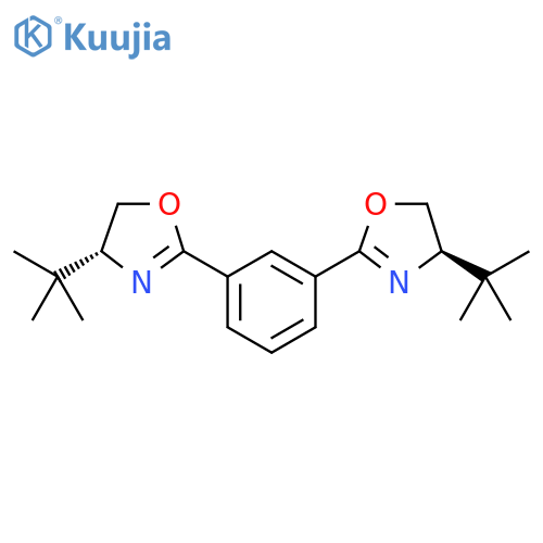 1,3-Bis((R)-4-(tert-butyl)-4,5-dihydrooxazol-2-yl)benzene structure
