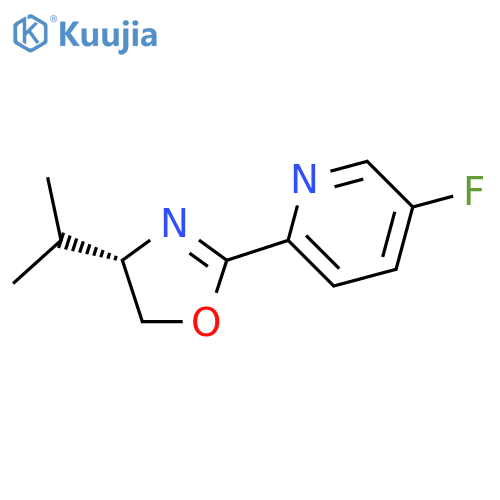 (S)-2-(5-Fluoropyridin-2-yl)-4-isopropyl-4,5-dihydrooxazole structure