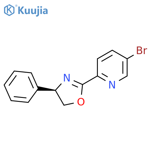 (R)-2-(5-Bromopyridin-2-yl)-4-phenyl-4,5-dihydrooxazole structure