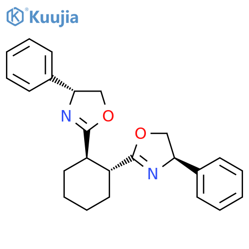 (1R,2R)-1,2-Bis((R)-4-phenyl-4,5-dihydrooxazol-2-yl)cyclohexane structure