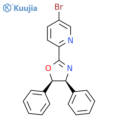 (4S,5R)-2-(5-Bromopyridin-2-yl)-4,5-diphenyl-4,5-dihydrooxazole structure