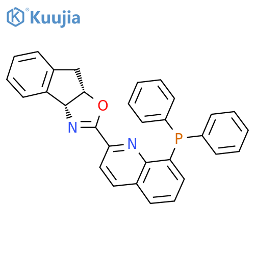 (3aR,8aS)-2-(8-(Diphenylphosphanyl)quinolin-2-yl)-3a,8a-dihydro-8H-indeno[1,2-d]oxazole structure