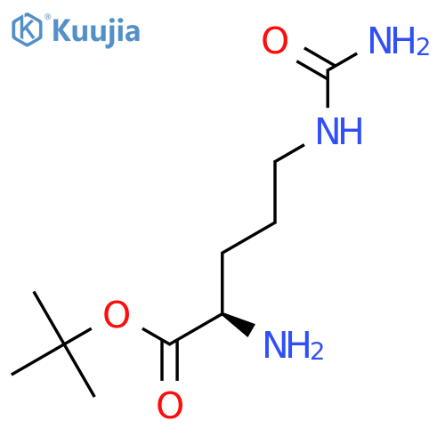tert-butyl (2R)-2-amino-5-(carbamoylamino)pentanoate structure