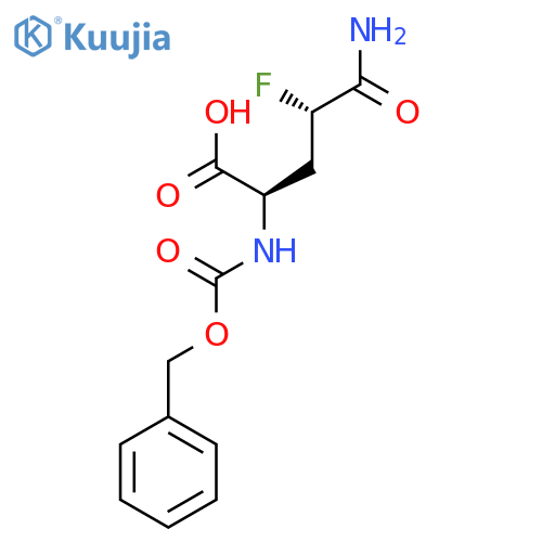 (2R,4S)-2-{[(benzyloxy)carbonyl]amino}-4-carbamoyl-4-fluorobutanoic acid structure