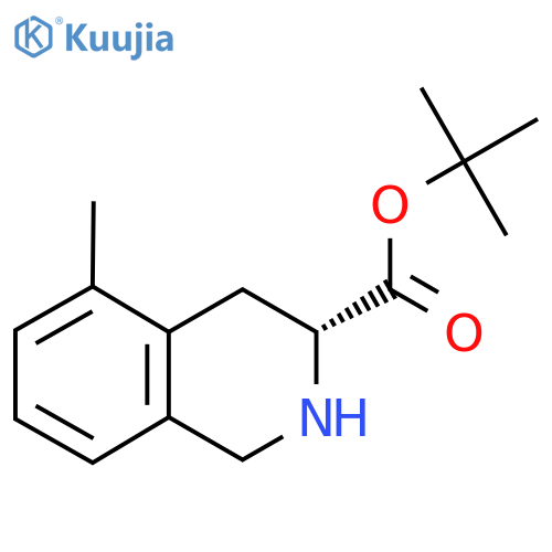 tert-butyl (3R)-5-methyl-1,2,3,4-tetrahydroisoquinoline-3-carboxylate structure