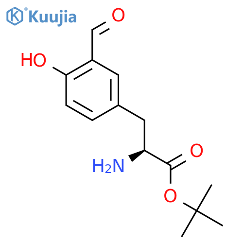 tert-butyl (2S)-2-amino-3-(3-formyl-4-hydroxyphenyl)propanoate structure